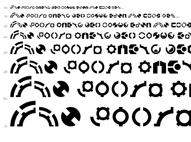 Lombax font waterfall